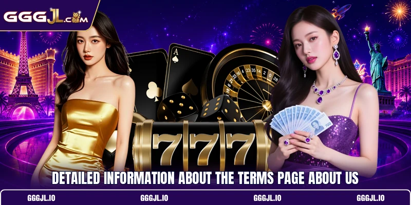 Detailed information about the terms page about us