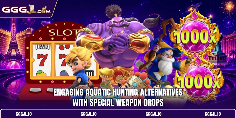 Engaging aquatic hunting alternatives with special weapon drops