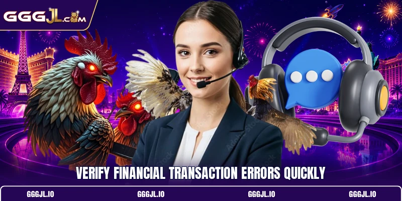 Verify financial transaction errors quickly Verify financial transaction errors quickly